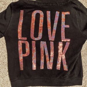 Faded Black VS PINK Pink Bling Hoodie